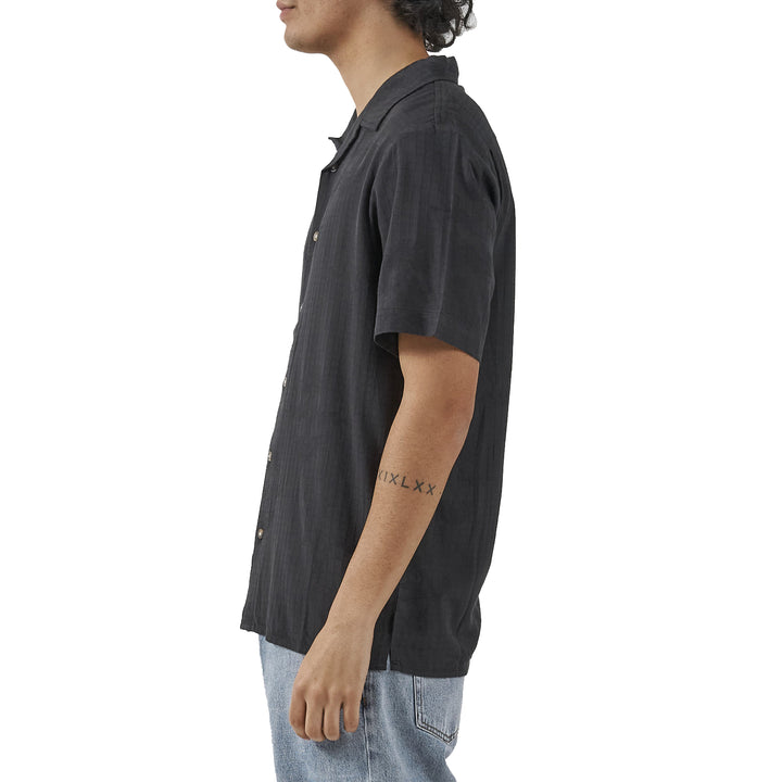 Thrills Natural Gravitation Bowling Shirt - Men's Dark Charcoal