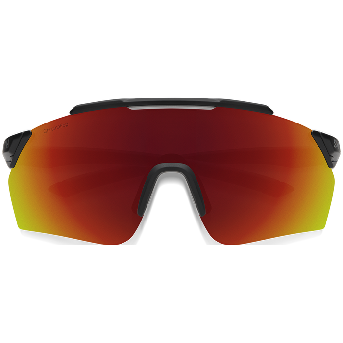 Smith Pivlock Ruckus Sunglasses Matte Black/ChromaPop Red Mirror+ChromaPop Rose
