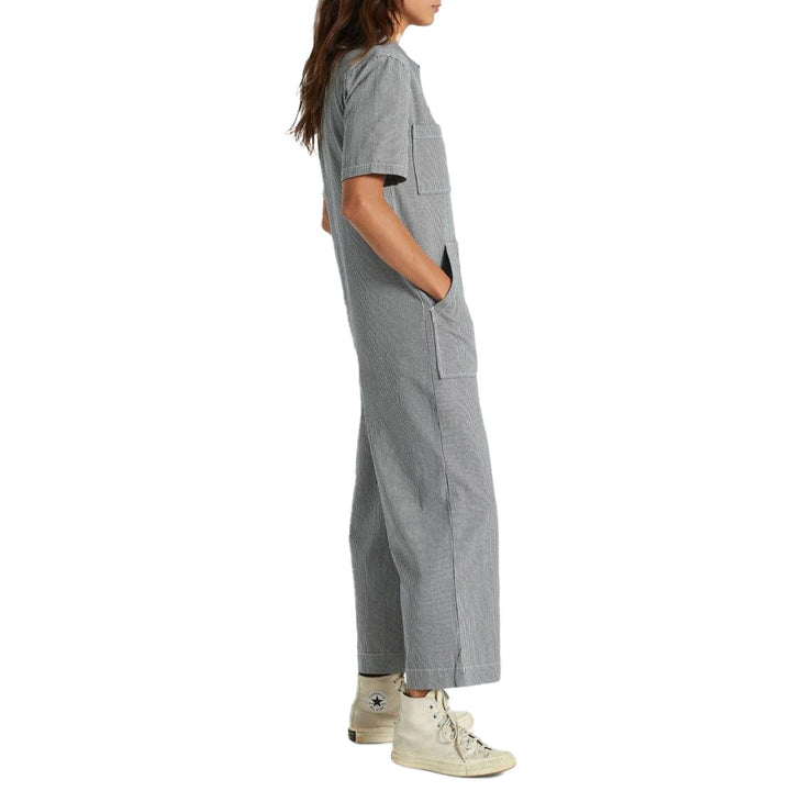 Brixton Sorrento Short-Sleeve Coverall - Women's Black/Off White