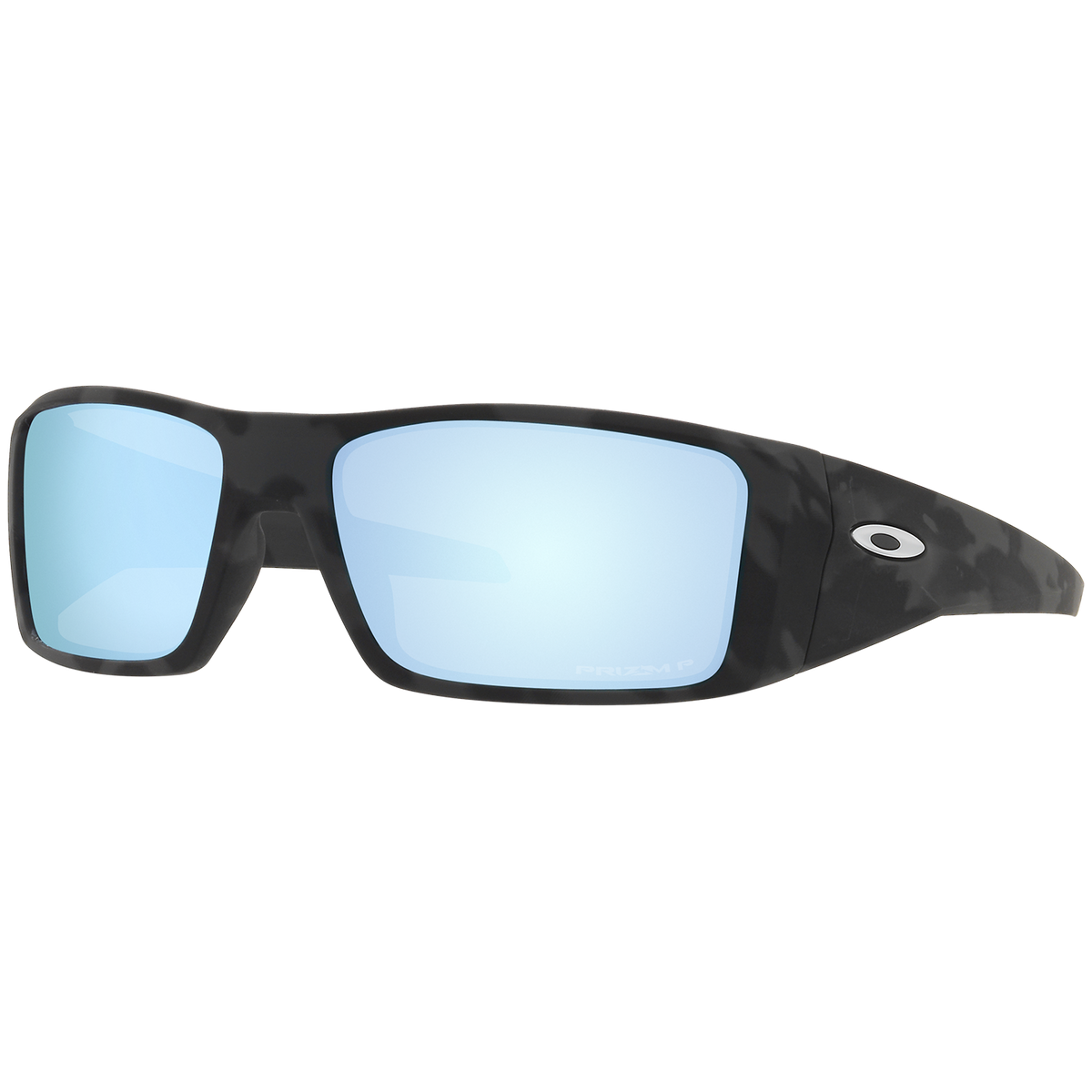 Oakley Heliostat Sunglasses Matte Black Camo/Prizm Deep Water Polarized