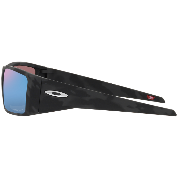 Oakley Heliostat Sunglasses Matte Black Camo/Prizm Deep Water Polarized