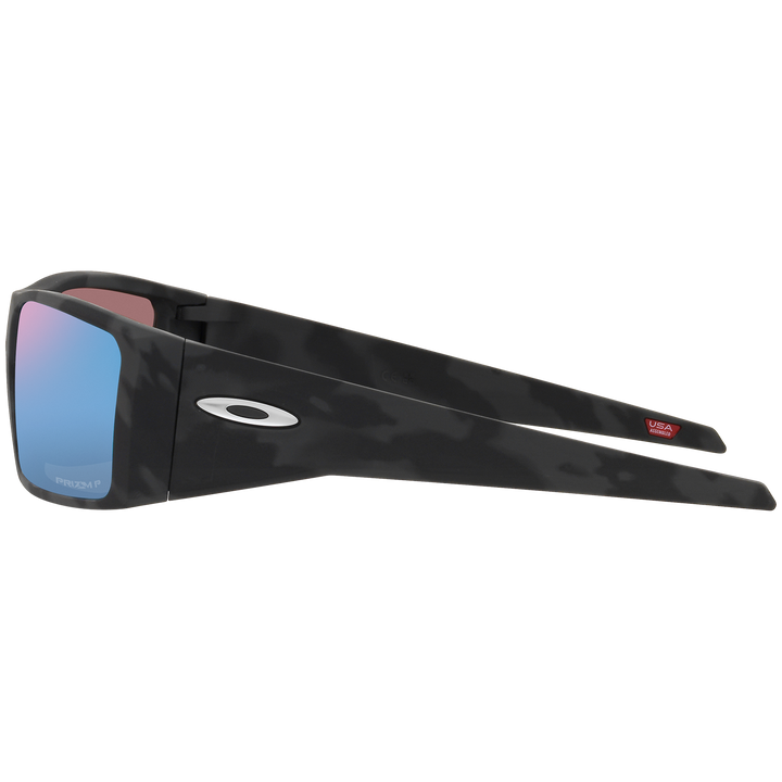Oakley Heliostat Sunglasses Matte Black Camo/Prizm Deep Water Polarized