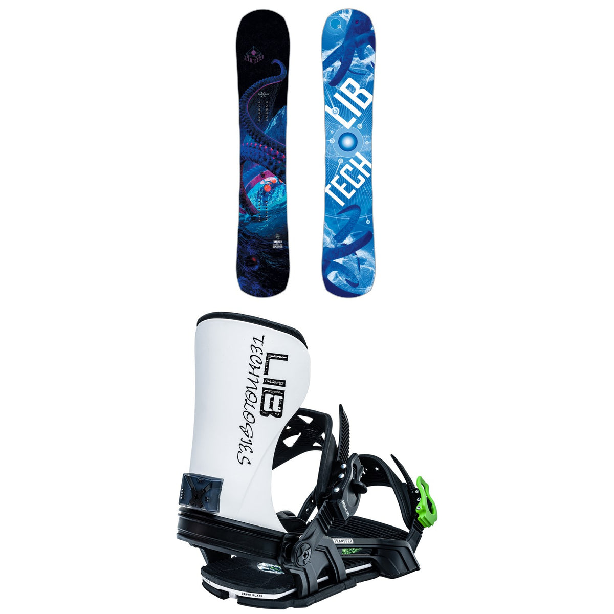 Lib Tech Rasman C2 Snowboard + Bent Metal Transfer Snowboard Bindings 2023