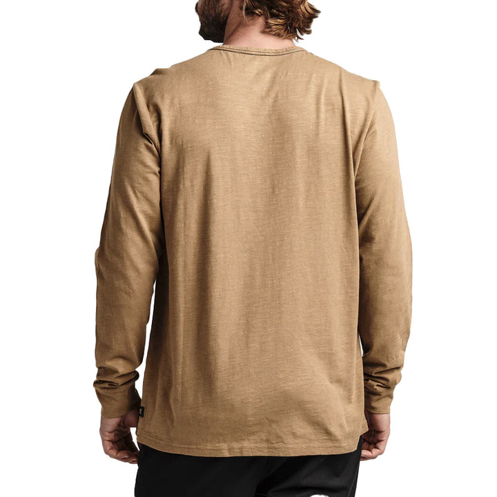 Roark Well Worn Midweight Organic Long Sleeve T-Shirt - Men's Dark Khaki
