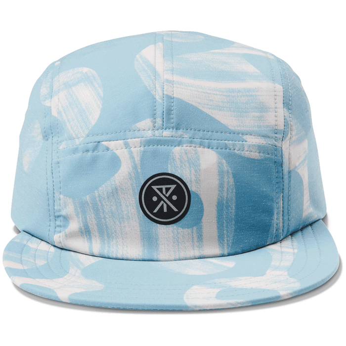 Roark Batik Camper 5 Panel Hat Aqua Blue