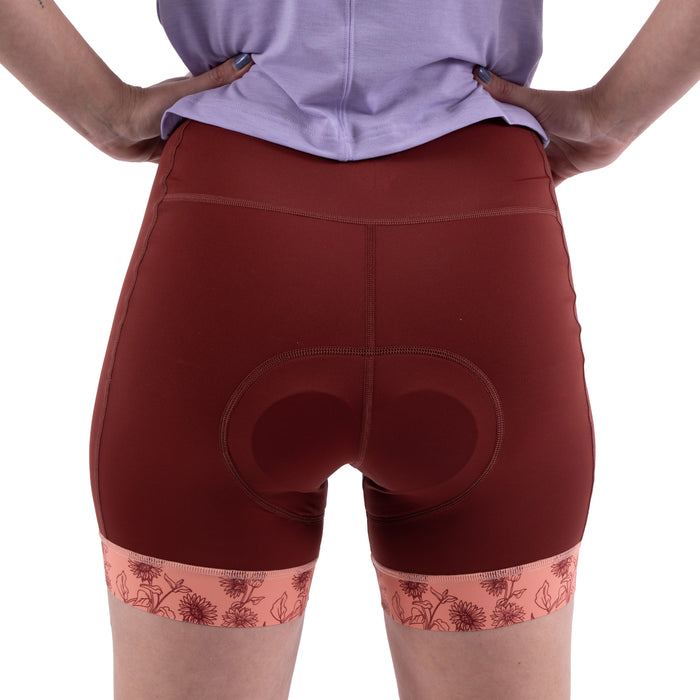 Wild Rye Alice Chammy Liner Shorts - Women's Mahogany-Sunflower