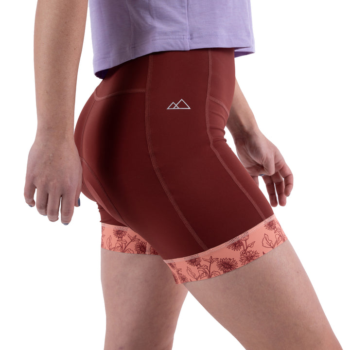 Wild Rye Alice Chammy Liner Shorts - Women's Mahogany-Sunflower
