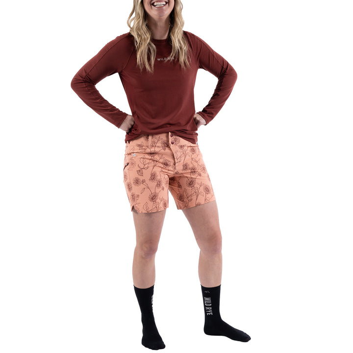 Wild Rye Holly Enduro Jersey - Women's Mahogany