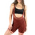 Wild Rye Baddie Bib Shorts - Women's Mahogany-Sunflower