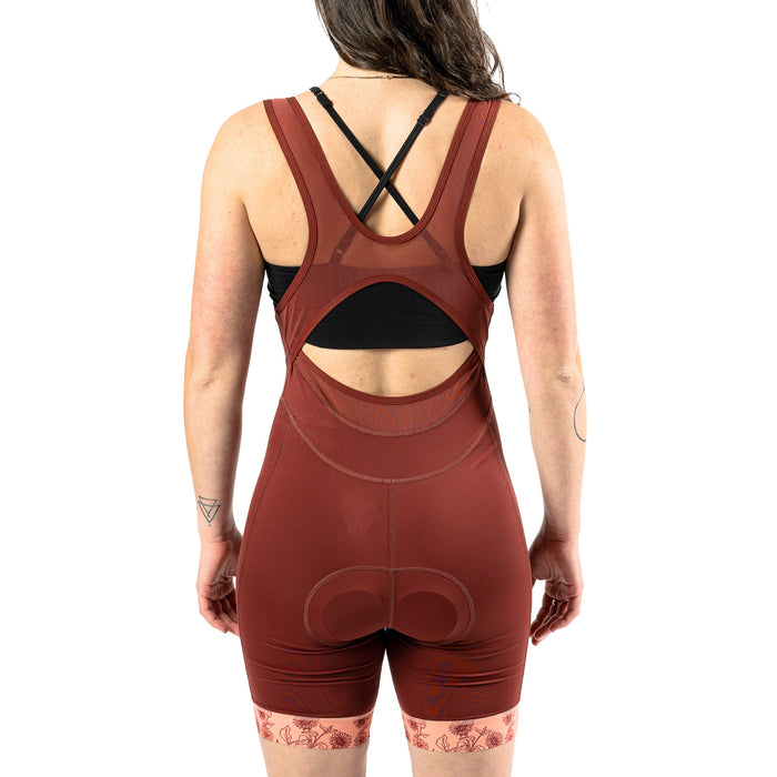 Wild Rye Baddie Bib Shorts - Women's Mahogany-Sunflower