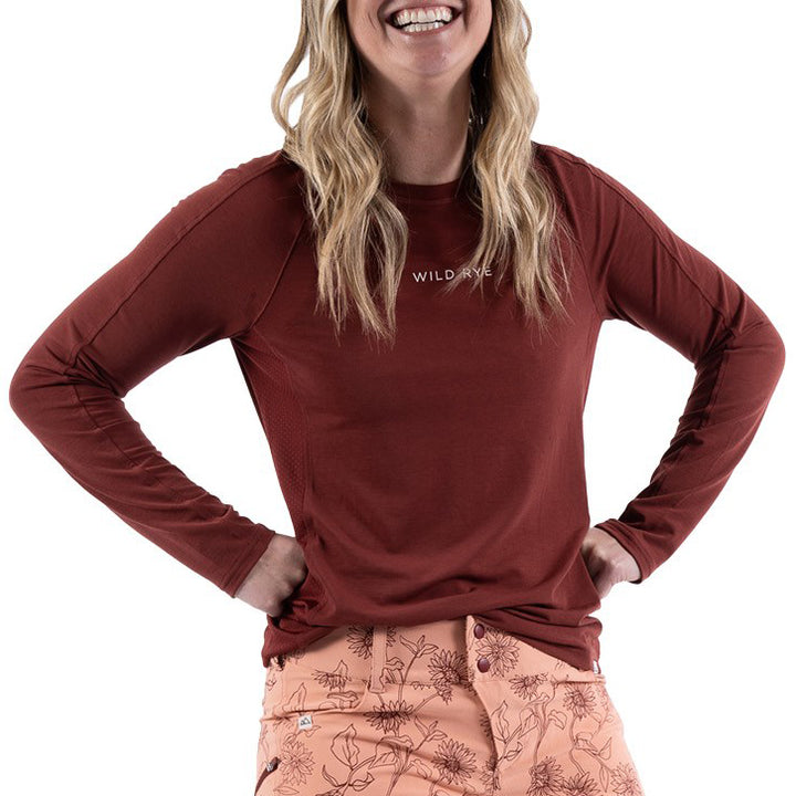 Wild Rye Holly Enduro Jersey - Women's Mahogany