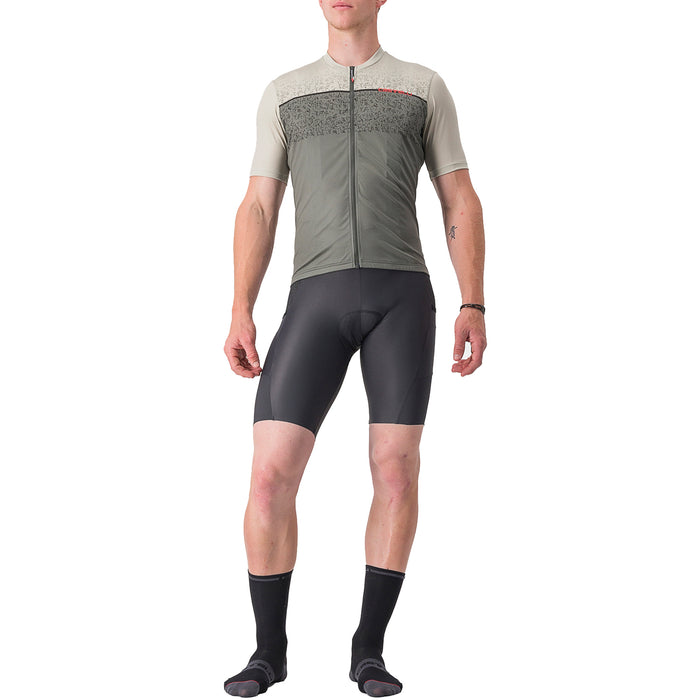 Castelli Unlimited Entrata Jersey Travertine Gray/Forest Gray
