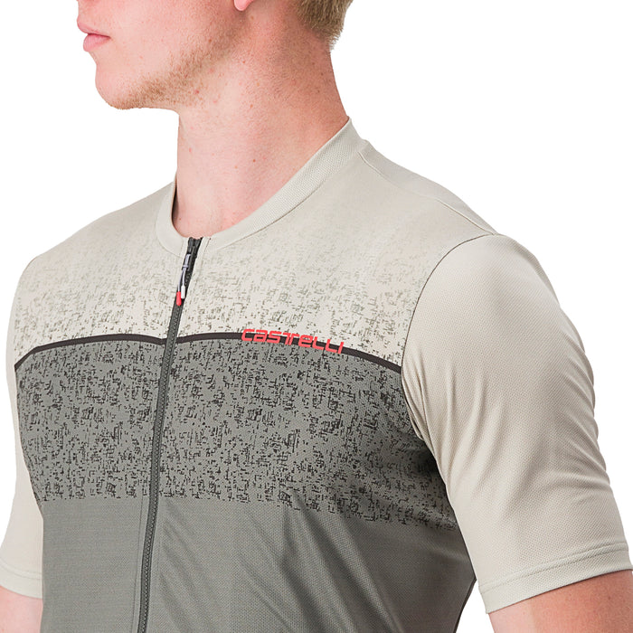 Castelli Unlimited Entrata Jersey Travertine Gray/Forest Gray