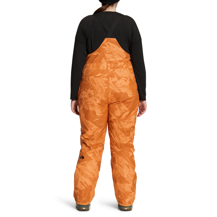 The North Face Freedom Insulated Plus Short Bibs - Women's Topaz Tonal Mountainscape Print