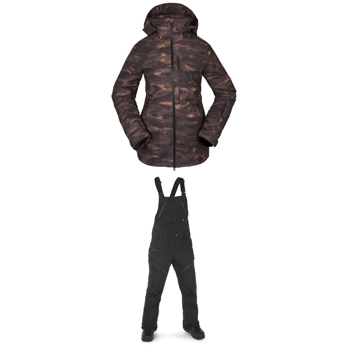Volcom 3D Stretch GORE-TEX Jacket + Elm  Bib Overalls - Women's 2023