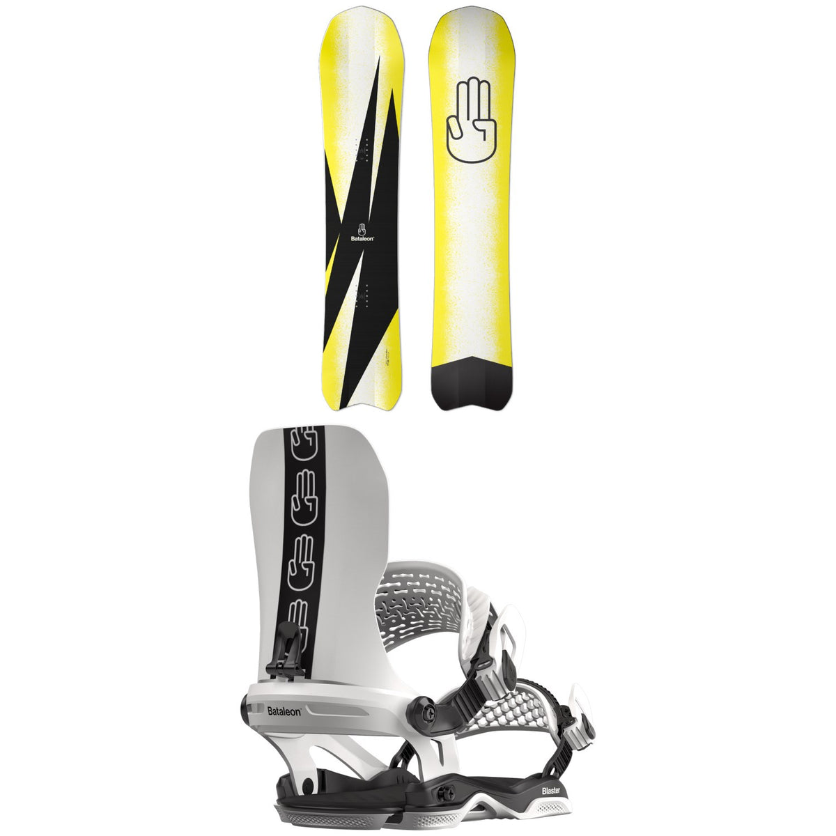 Bataleon Party Wave Snowboard + Blaster Asymwrap LTD Snowboard Bindings 2023
