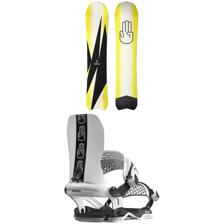 Bataleon Party Wave Snowboard + Blaster Asymwrap LTD Snowboard Bindings 2023
