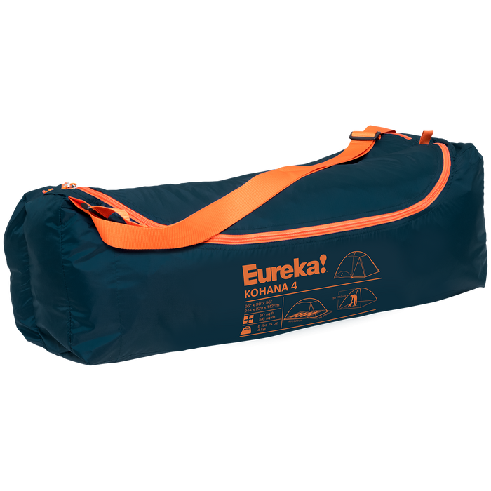 Eureka Kohana 4 Person Tent Legion Blue/Quiet Green/Jaffa Orange