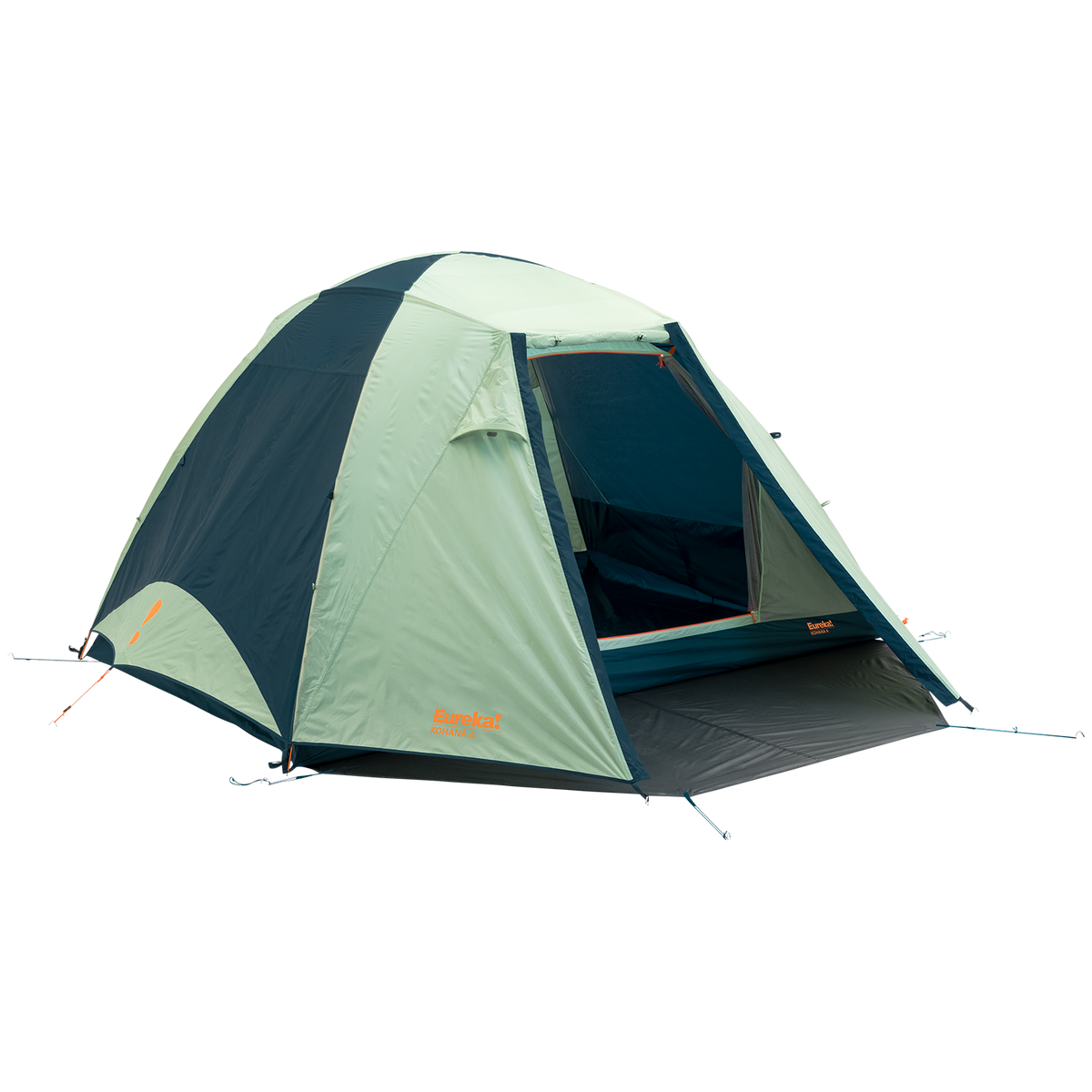 Eureka Kohana 4 Person Tent Legion Blue/Quiet Green/Jaffa Orange