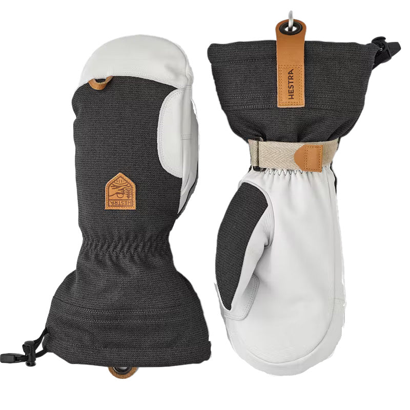 Hestra Army Leather Patrol Gauntlet Mittens Charcoal
