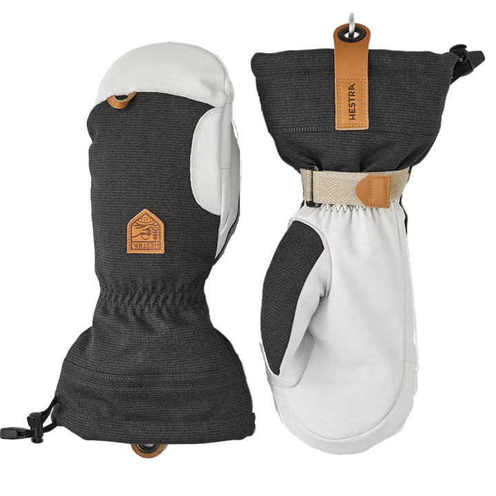 Hestra Army Leather Patrol Gauntlet Mittens Charcoal