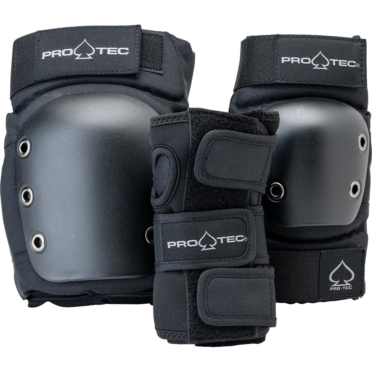 Pro-Tec Spade Series Skateboard Pads 3-Pack - Kids' Black