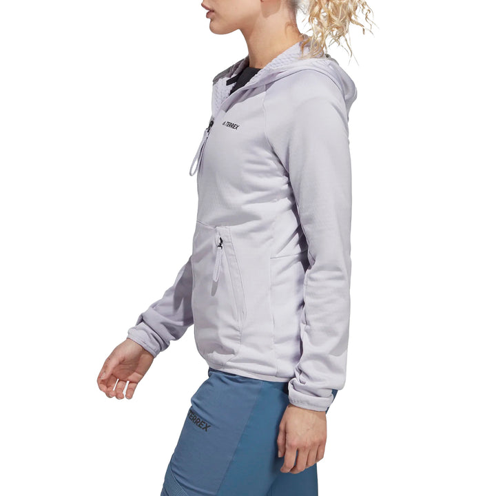 Adidas Terrex Tech Fleece Light Hooded Jacket - Women's Silver Dawn