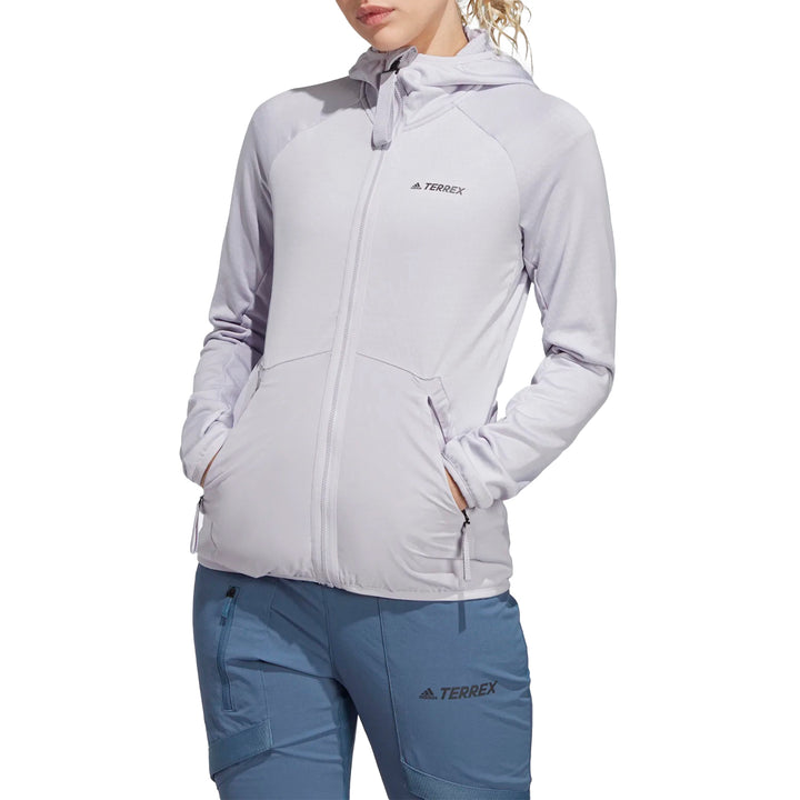 Adidas Terrex Tech Fleece Light Hooded Jacket - Women's Silver Dawn