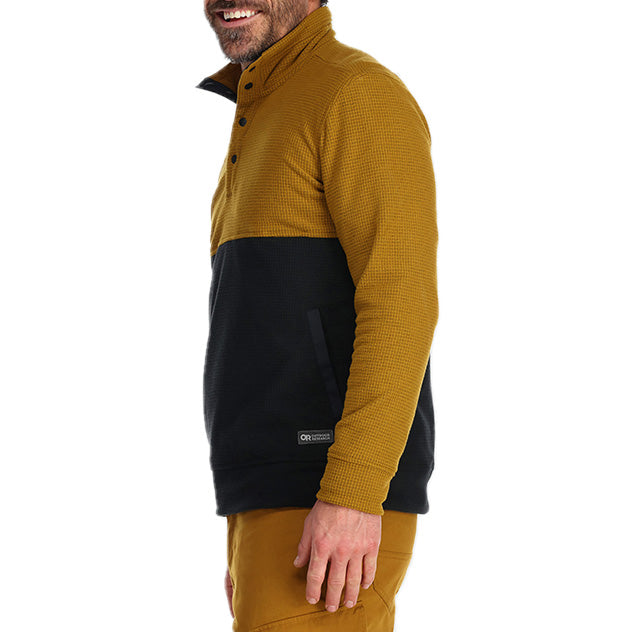 Outdoor Research Trail Mix Snap II Pullover - Men's Tapenade/Black