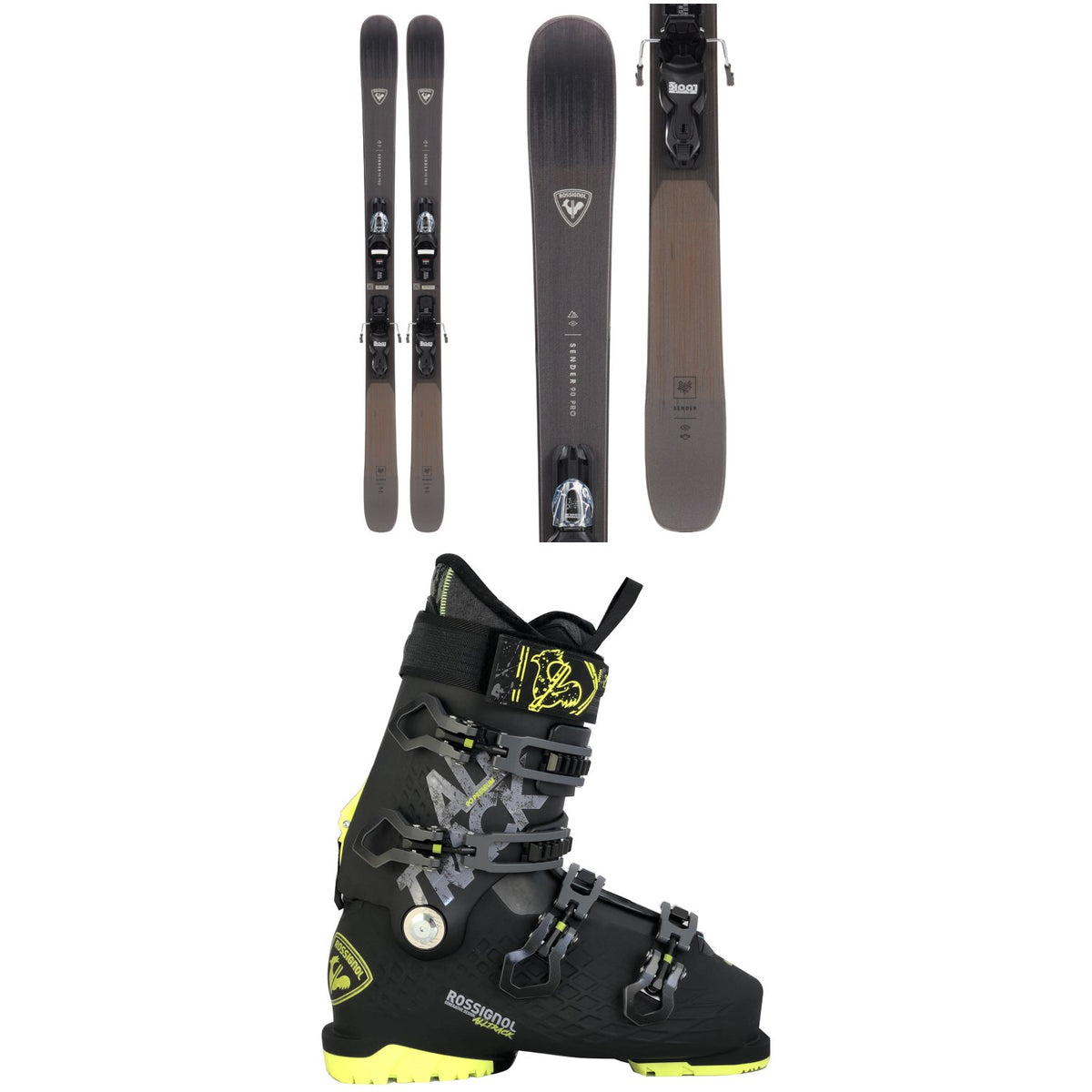 Rossignol Sender 90 Pro Skis + Xpress 10 GW Bindings + Track 90 Premium Ski Boots