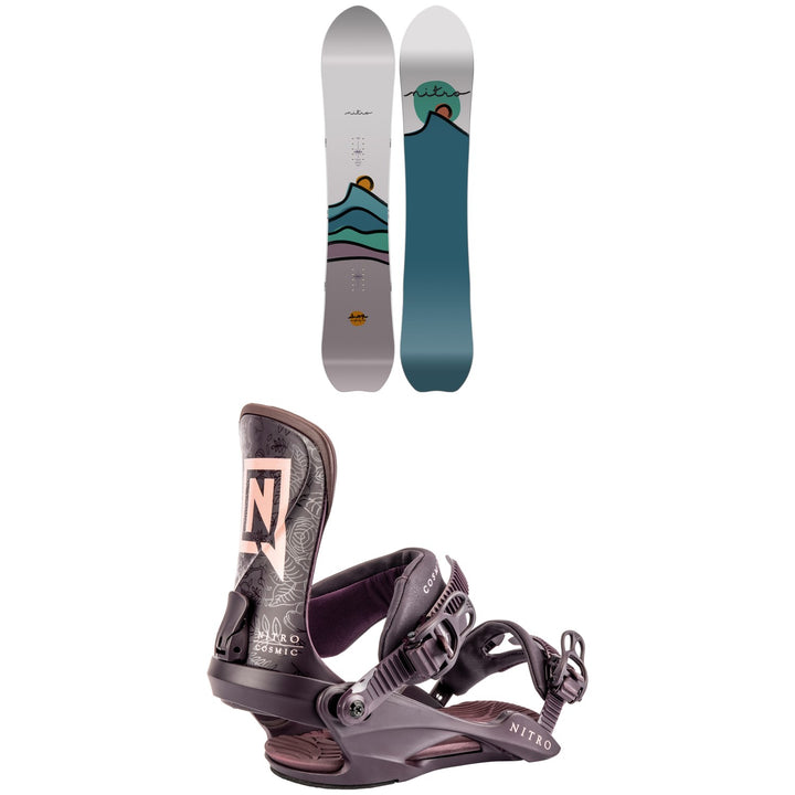 Nitro Drop Snowboard + Cosmic Snowboard Bindings - Women's 2023
