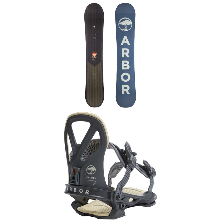 Arbor Foundation Snowboard + Hemlock LTD Snowboard Bindings 2023