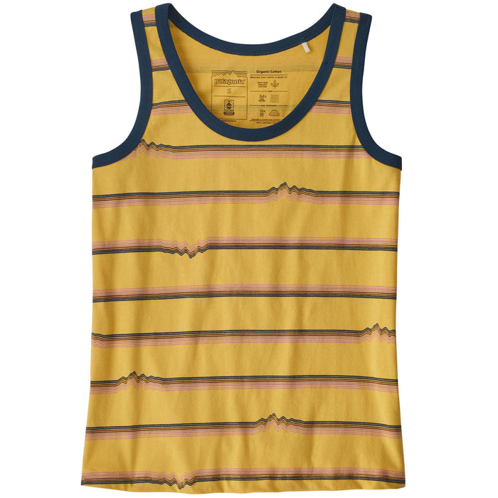 Patagonia Ridge Rise Stripe Repeat Organic Tank Top - Women's Ridge Rise Stripe Repeat: Surfboard Yellow