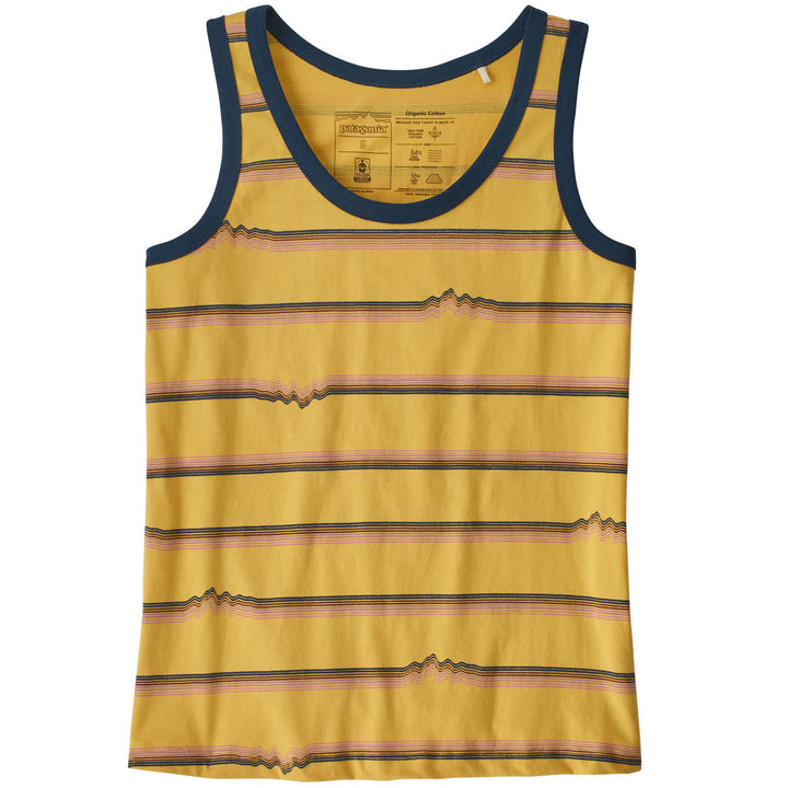 Patagonia Ridge Rise Stripe Repeat Organic Tank Top - Women's Ridge Rise Stripe Repeat: Surfboard Yellow