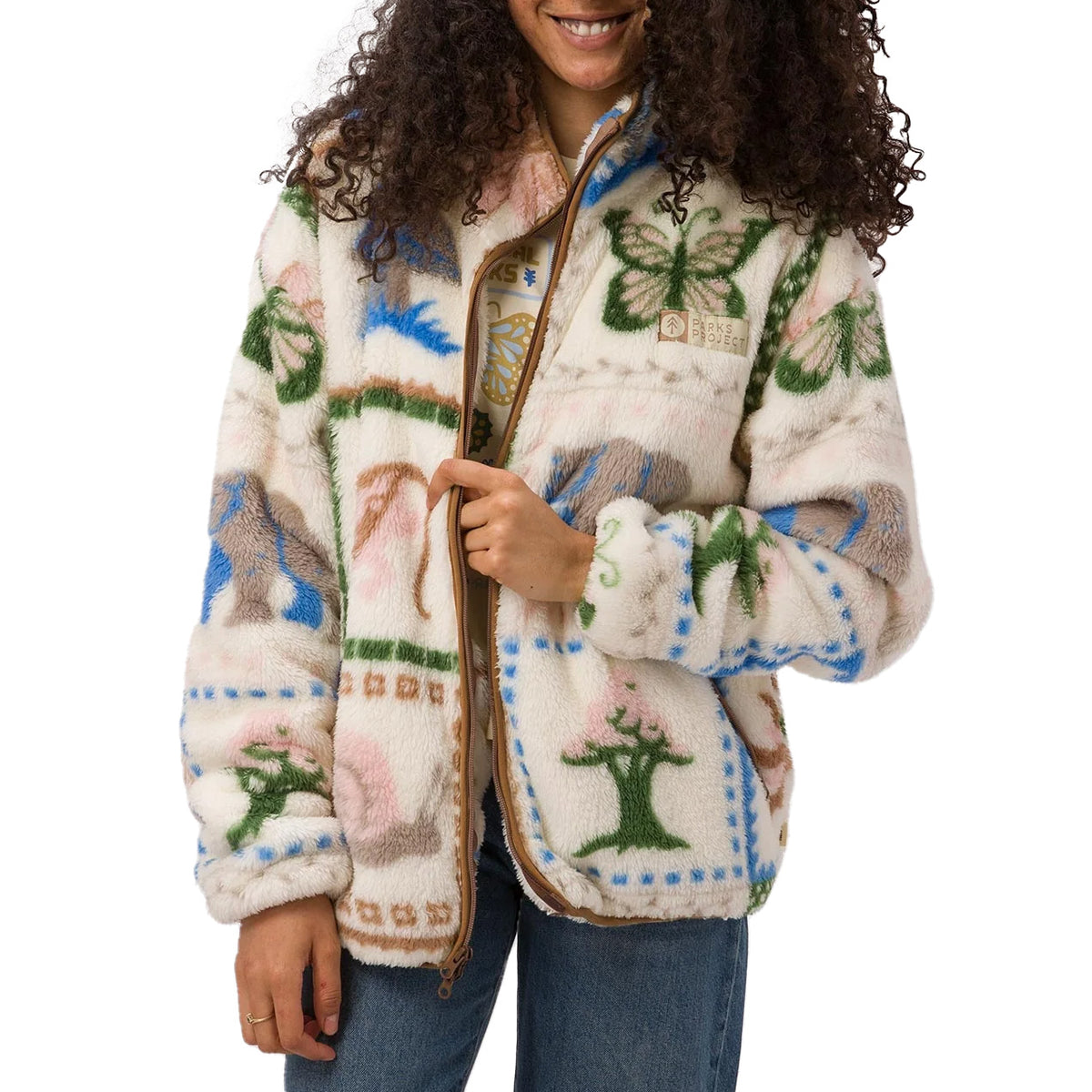 Parks Project We Are Nature Trail Sherpa Jacket - Unisex Multi Color