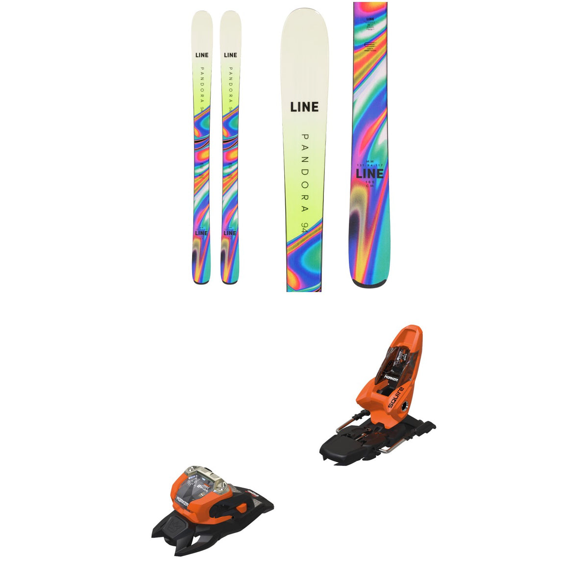 Line Skis Pandora 94 Skis - Women's + Marker Squire 11 Ski Bindings 2023