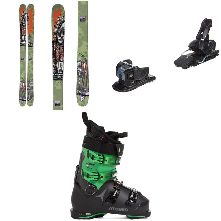 K2 Reckoner 102 Skis + Salomon Warden MNC 13 Ski Bindings + Atomic Hawx Prime 110 S GW Ski Boots
