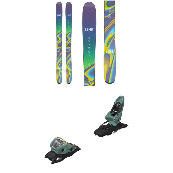 Line Skis Pandora 104 Skis - Women's + Marker Squire 11 Ski Bindings 2023