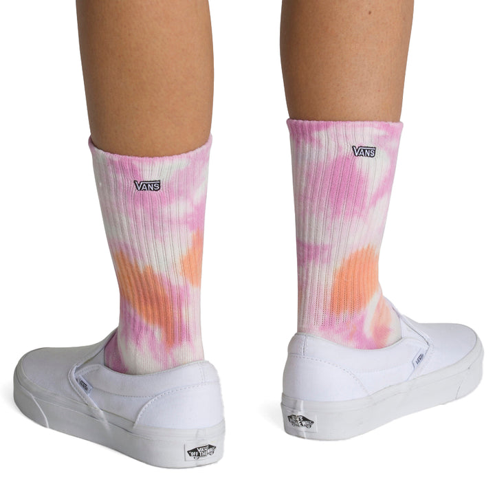 Vans Tie-Dyed Crew Socks - Women's White/Cyclamen