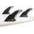 FCS II Carver PC Carbon Large Tri Fin Set Black/Acid
