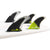 FCS II Carver PC Carbon Large Tri Fin Set Black/Acid