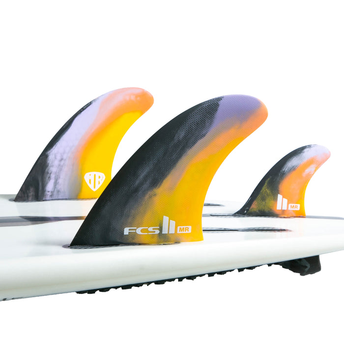 FCS II MR PC X-Large Tri Fin Set Black/Colour Swirl