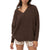 Rhythm Moonstone Oversized V Neck Sweater - Women's Chocolate