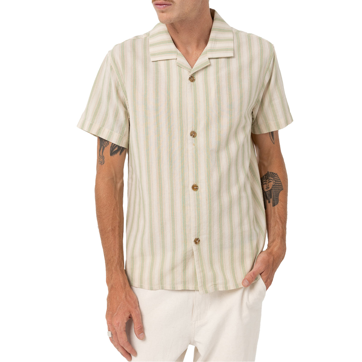 Rhythm Vacation Short-Sleeve Shirt - Men's Natural