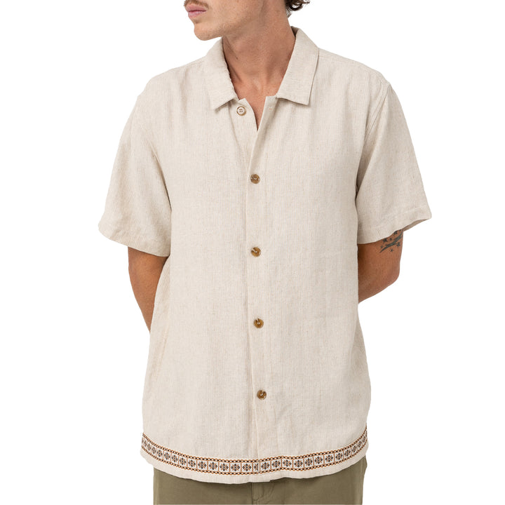 Rhythm Trim Short-Sleeve Shirt - Men's Natural