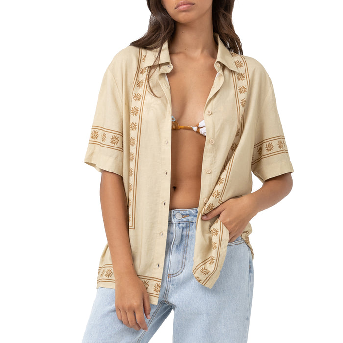 Rhythm Under The Sun Short-Sleeve Shirt - Women's Natural