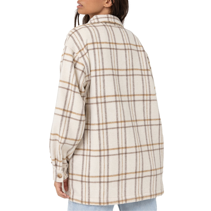 Rhythm Long Check Shacket - Women's Natural