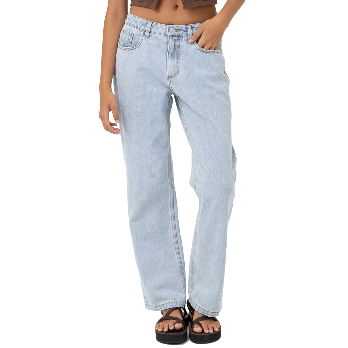 Rhythm Chole Low Rise Pants - Women's Blue