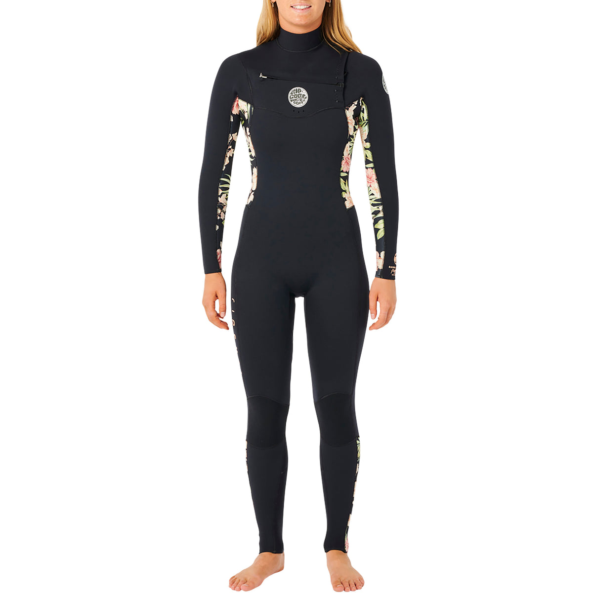 Rip Curl 3/2 Dawn Patrol GB Chest Zip Wetsuit - Women's Black/Black