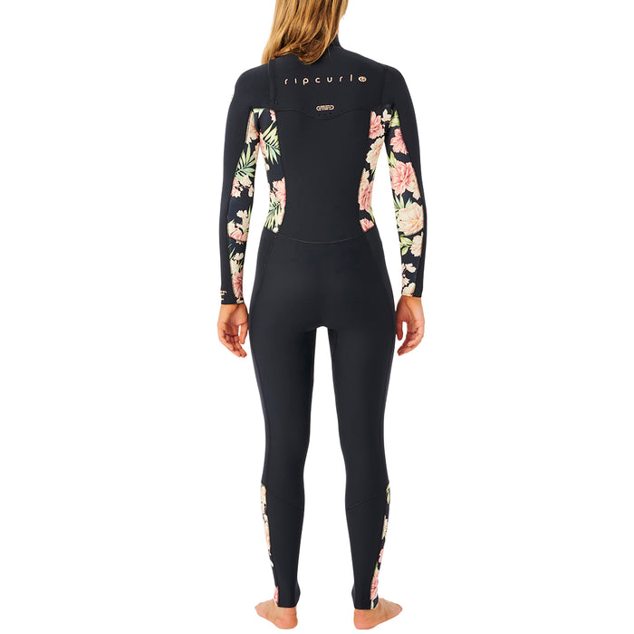 Rip Curl 3/2 Dawn Patrol GB Chest Zip Wetsuit - Women's Black/Black